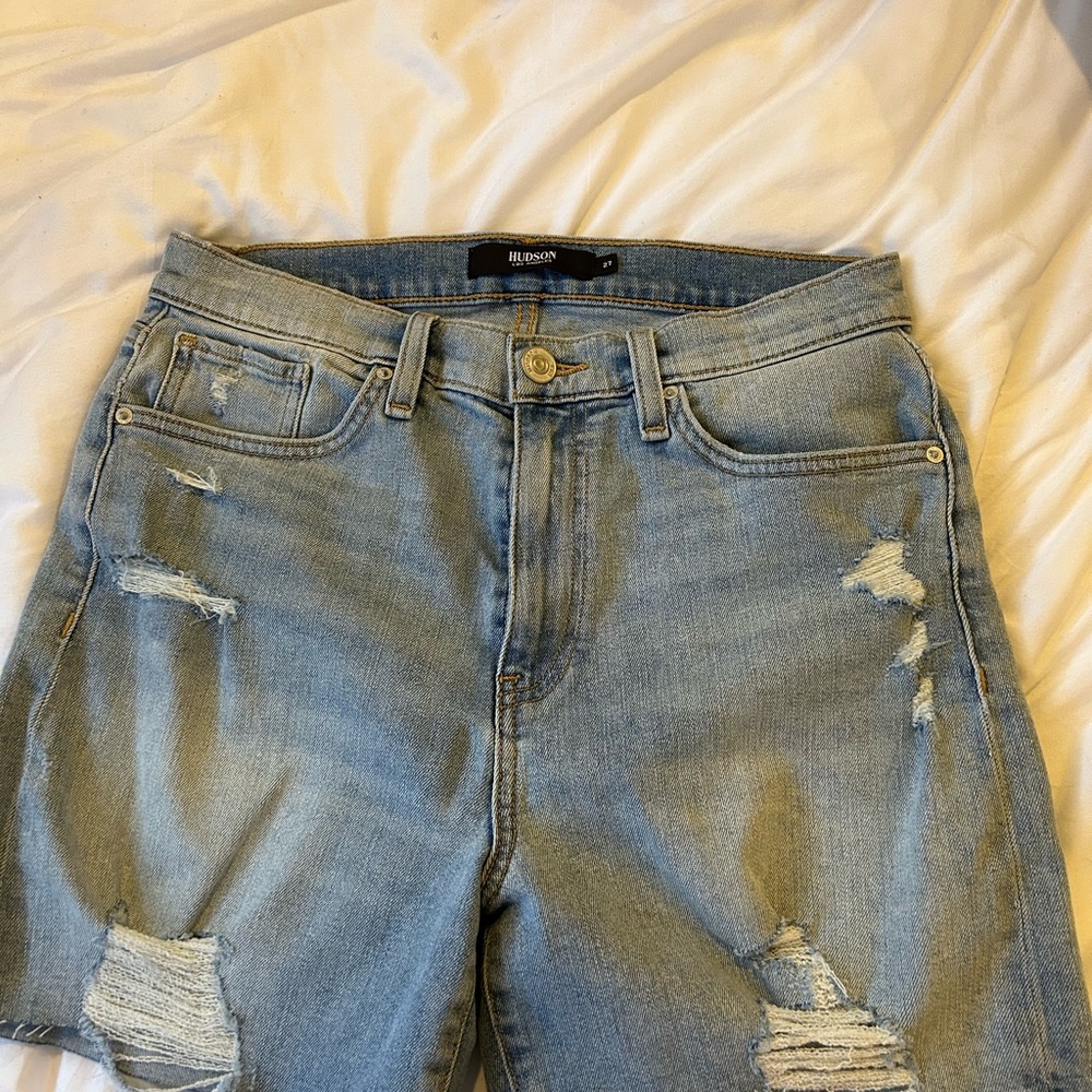 hudson jean long ish shorts